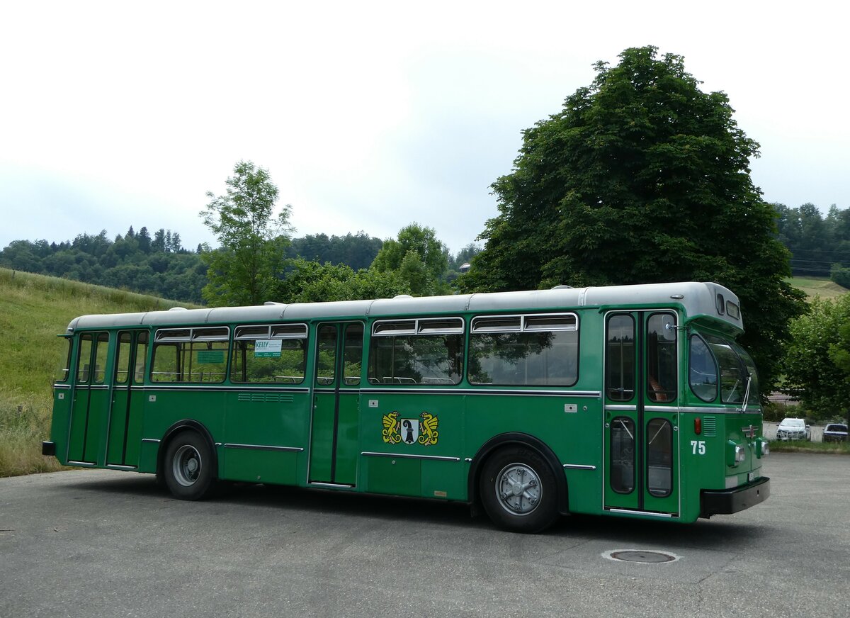 (251'779) - BVB Basel (RWB) - Nr. 75/BE 399'675 - FBW/FHS am 18. Juni 2023 in Heimiswil, Lwen