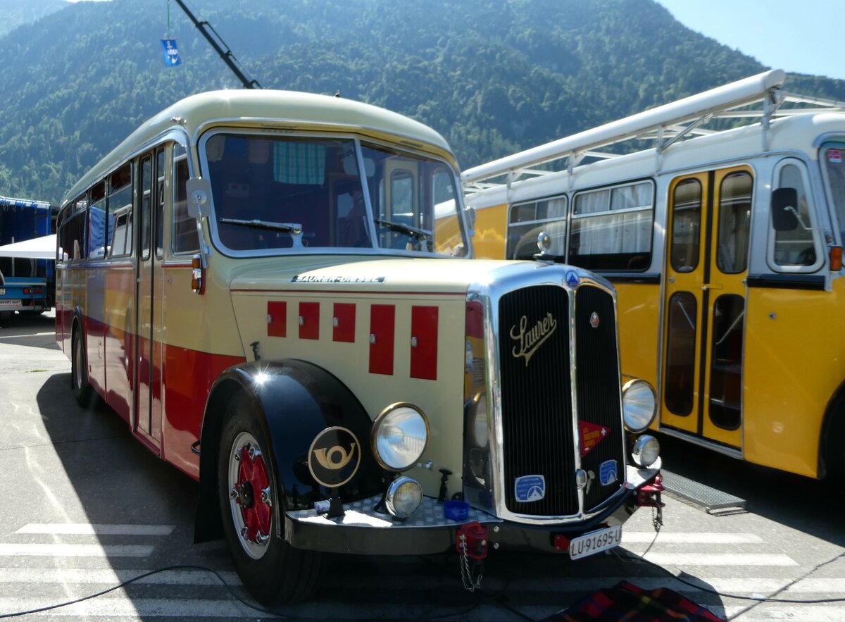 (251'922) - Imfeld, Sachseln - LU 91'695 U - Saurer/Tscher (ex Ltscher, Neuheim) am 24. Juni 2023 in Interlaken, Flugplatz