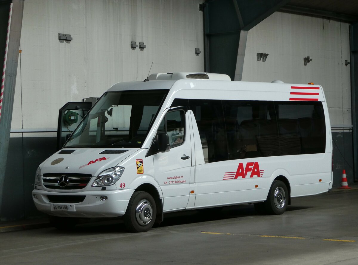 (252'165) - AFA Adelboden - Nr. 49/BE 759'568 - Mercedes (ex Bergmann, Adelboden) am 28. Juni 2023 in Adelboden, Busstation 