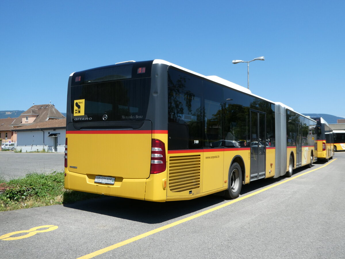 (252'487) - CarPostal Ouest - VD 570'805/PID 5189 - Mercedes (ex SAPJV, L'Isle Nr. 70) am 8. Juli 2023 in Yverdon, Garage