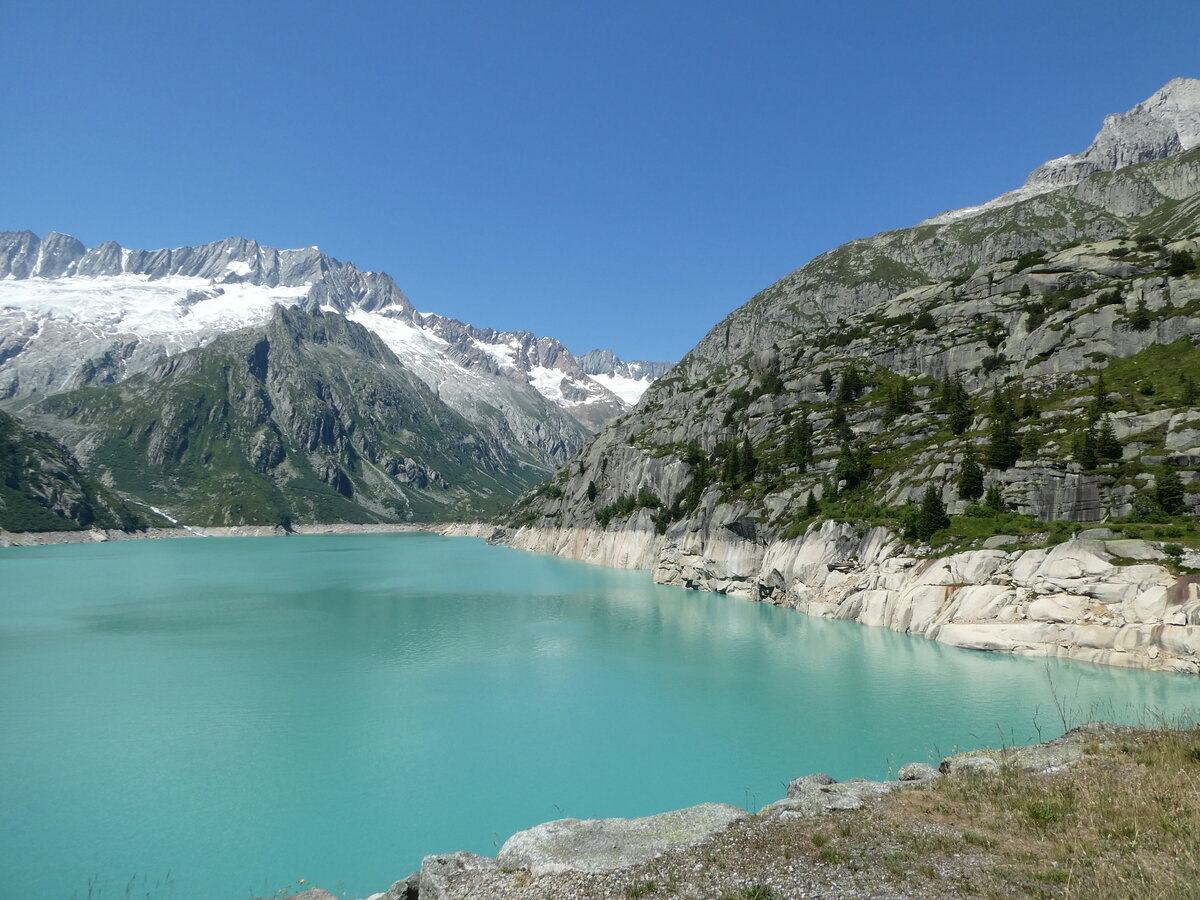 (252'555) - Dammastock, Dammagletscher und Gscheneralpsee am 9. Juli 2023 auf der Gscheneralp