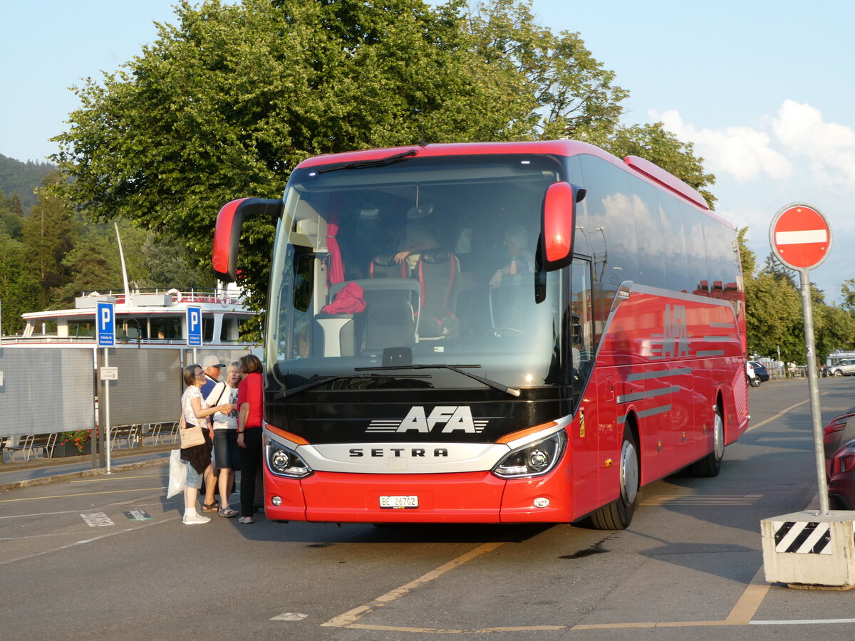 (252'595) - AFA Adelboden - Nr. 15/BE 26'702 - Setra am 10. Juli 2023 in Thun, CarTerminal