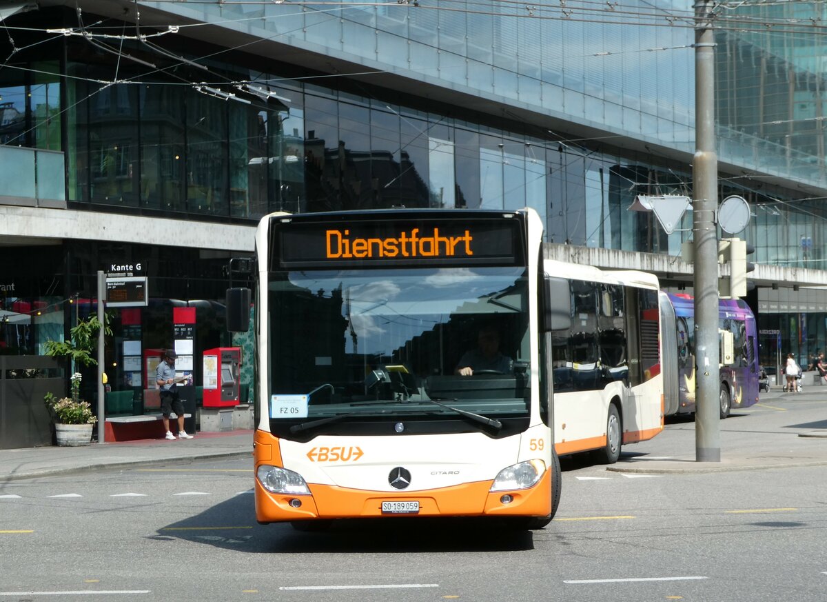 (252'784) - BSU Solothurn - Nr. 59/SO 189'059 - Mercedes am 19. Juli 2023 beim Bahnhof Bern