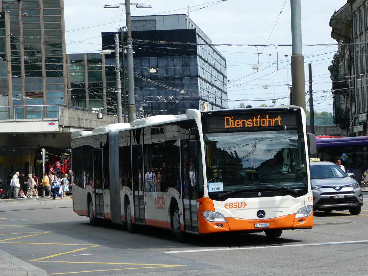 (252'792) - BSU Solothurn - Nr. 59/SO 189'059 - Mercedes am 19. Juli 2023 beim Bahnhof Bern