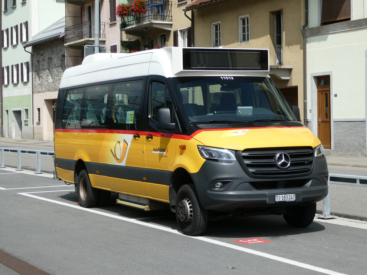 (252'879) - Marchetti, Airolo - TI 183'247/PID 11'513 - Mercedes am 23. Juli 2023 beim Bahnhof Airolo 