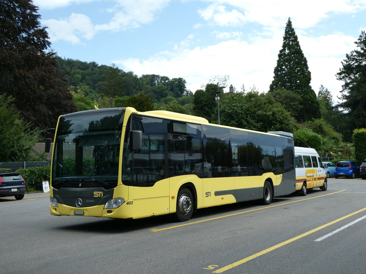 (252'925) - STI Thun - Nr. 403/BE 432'403 - Mercedes am 24. Juli 2023 bei der Schifflndte Thun 