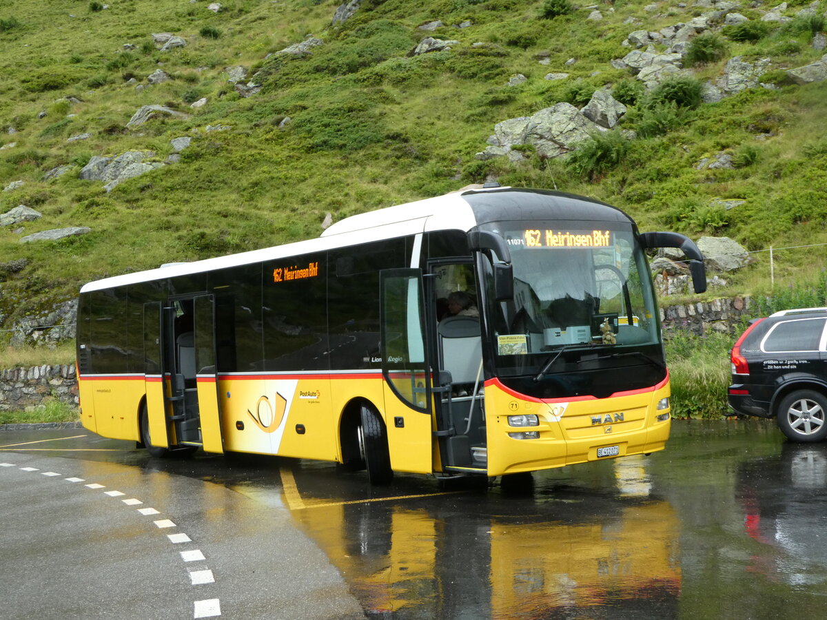 (253'044) - PostAuto Bern - Nr. 71/BE 412'071/PID 11'071 - MAN (ex PostAuto Zentralschweiz Nr. 20; ex Dillier, Sarnen Nr. 20) am 25. Juli 2023 in Susten, Steingletscher