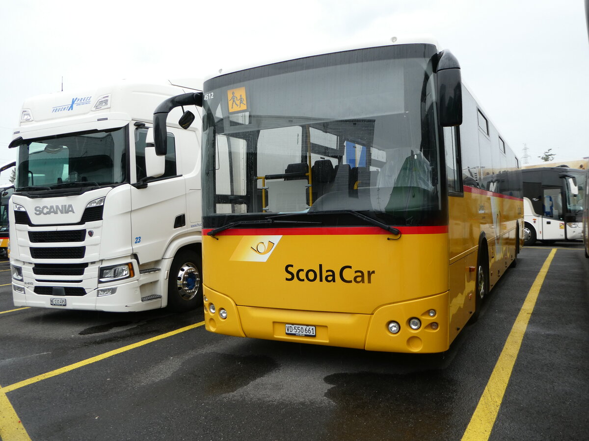 (253'151) - CarPostal Ouest - VD 550'661/PID 4512 - Temsa (ex TMR Martigny Nr. 135) am 29. Juli 2023 in Kerzers, Interbus