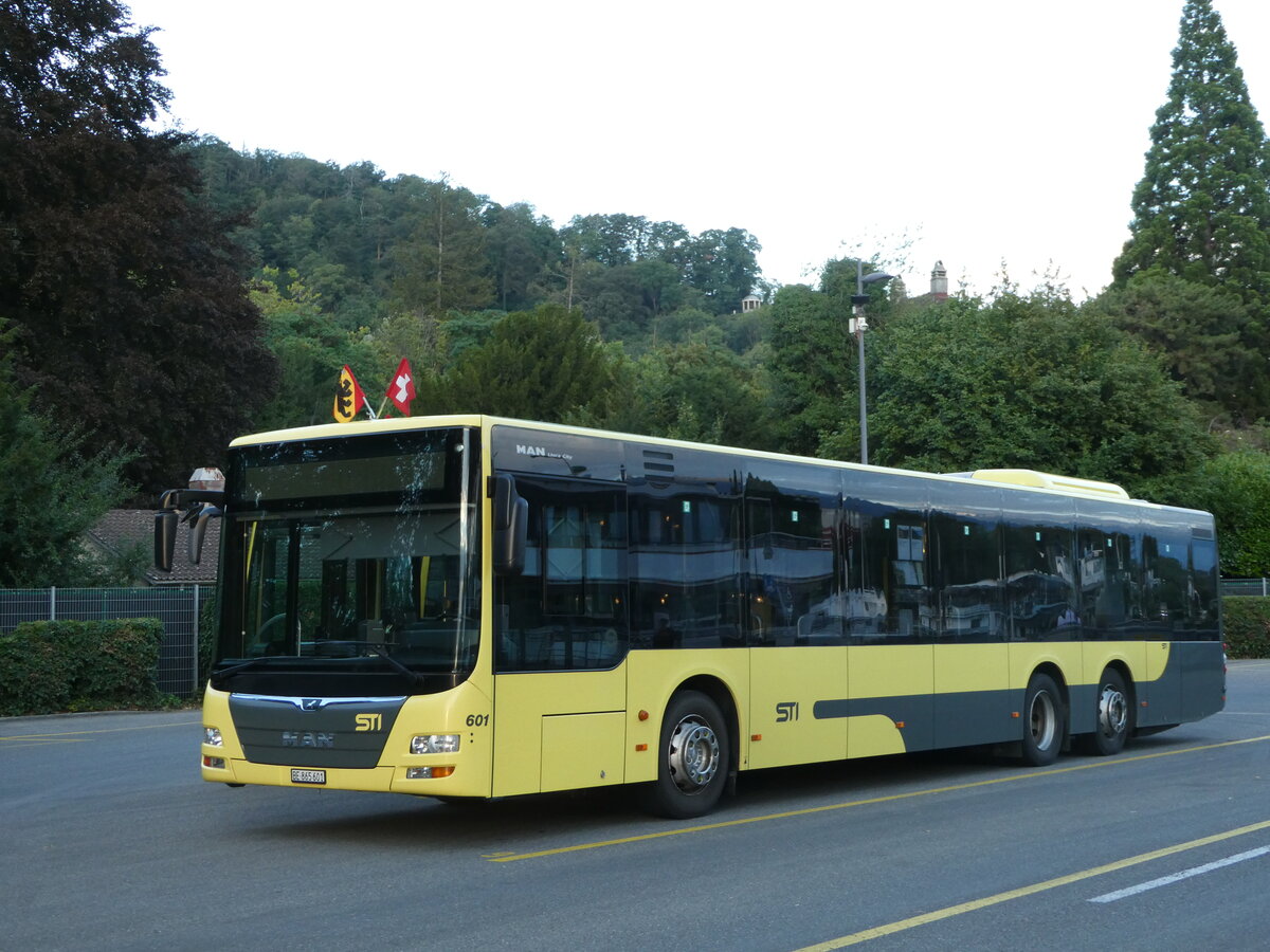 (253'263) - STI Thun - Nr. 601/BE 865'601 - MAN am 31. Juli 2023 bei der Schifflndte Thun