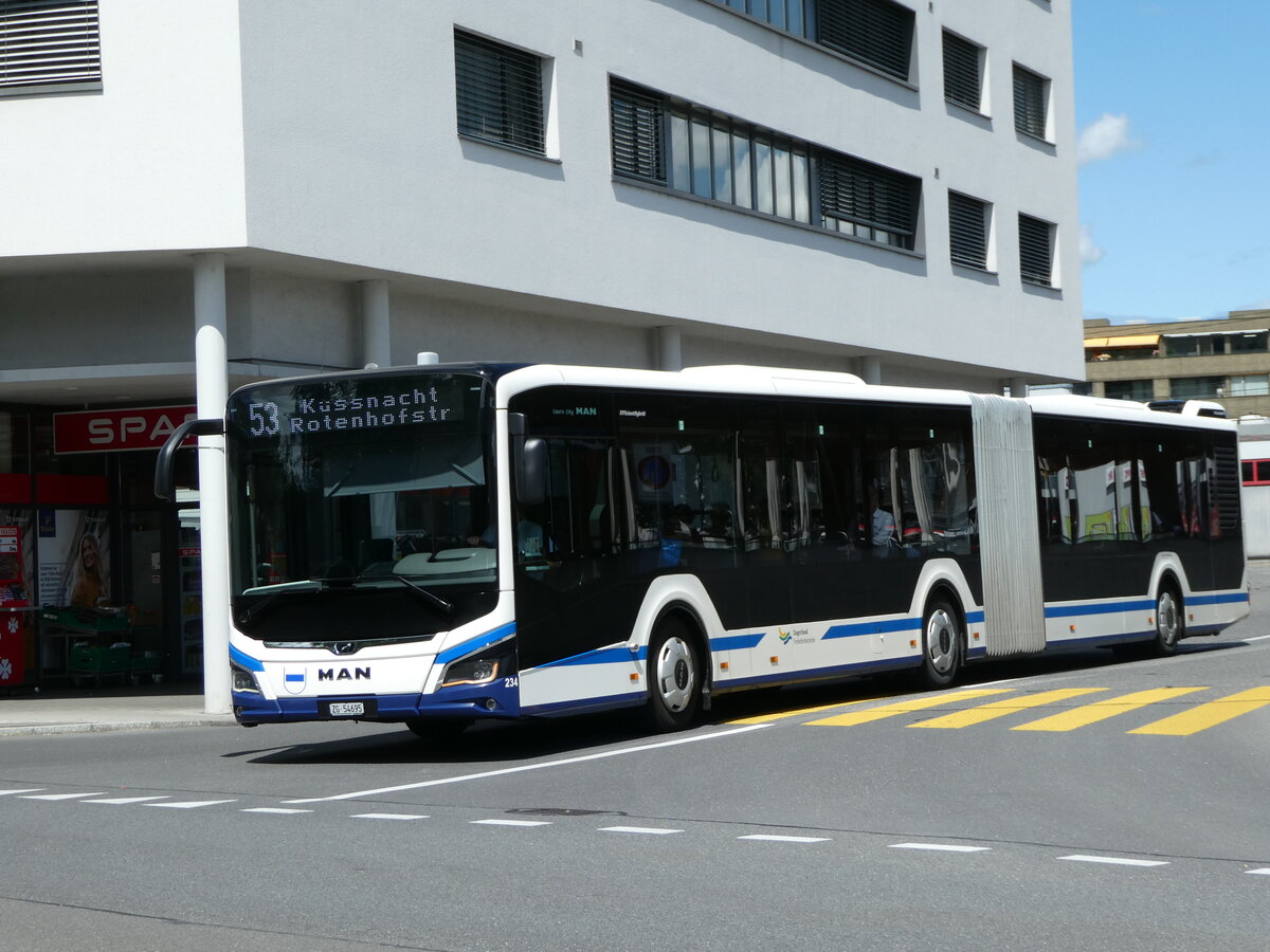 (253'325) - Odermatt, Rotkreuz - Nr. 234/ZG 54'695 - MAN am 3. August 2023 beim Bahnhof Rotkreuz