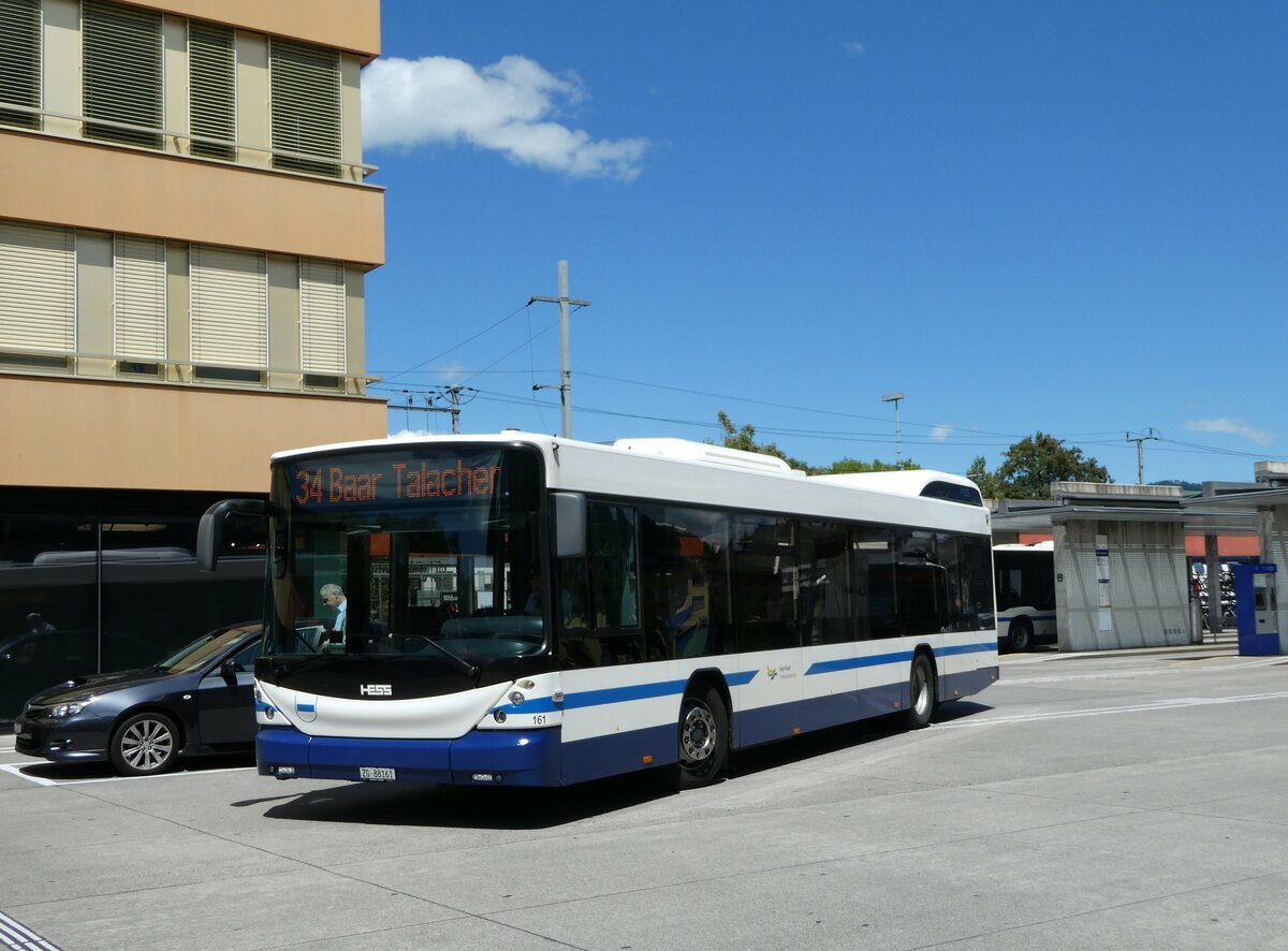 (253'333) - ZVB Zug - Nr. 161/ZG 88'161 - Hess am 3. August 2023 beim Bahnhof Baar