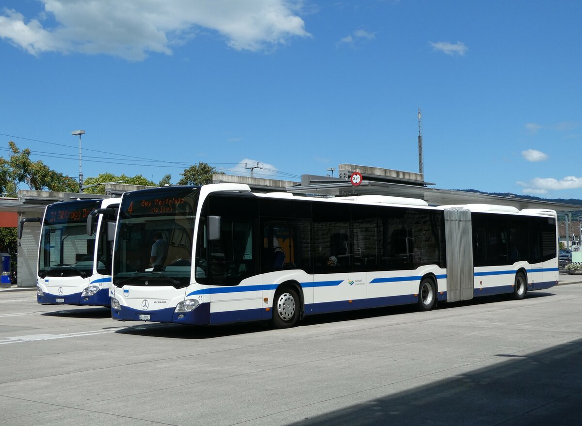 (253'355) - ZVB Zug - Nr. 63/ZG 88'063 - Mercedes am 3. August 2023 beim Bahnhof Baar