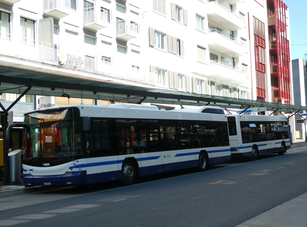 (253'588) - ZVB Zug - Nr. 164/ZG 88'164 - Hess am 11. August 2023 beim Bahnhof Zug