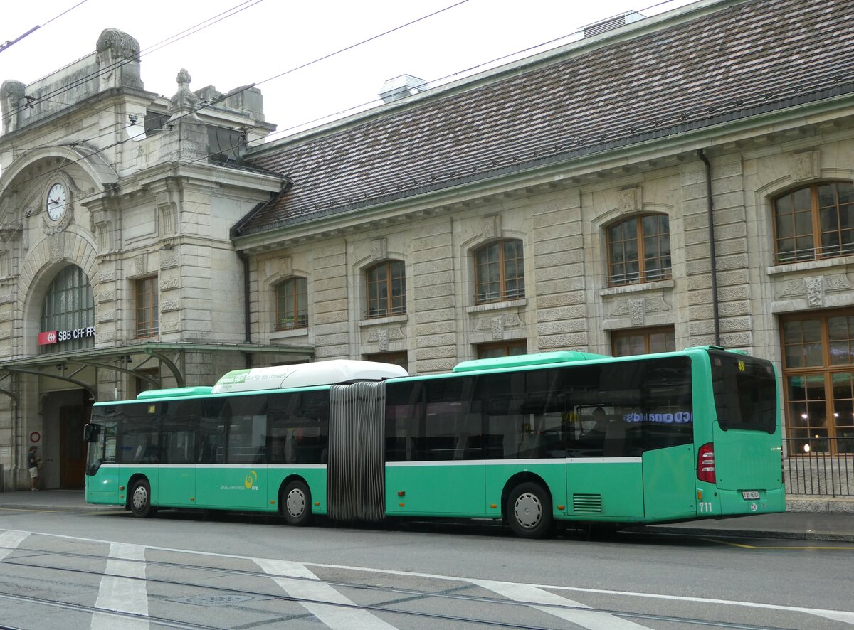 (253'663) - BVB Basel - Nr. 711/BS 6670 - Mercedes am 12. August 2023 beim Bahnhof Basel