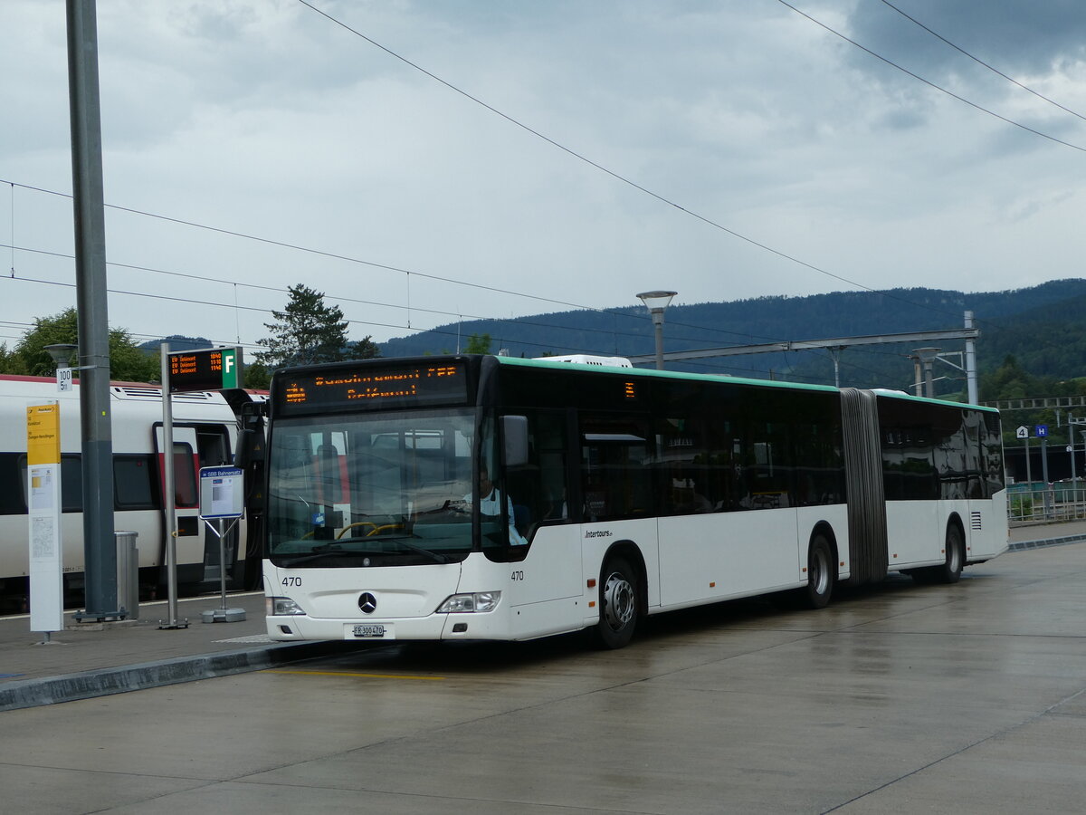 (253'667) - Intertours, Domdidier - Nr. 470/FR 300'470 - Mercedes (ex Nr. 207; ex Zeretzke, D-Castrop-Rauxel Nr. 43) am 12. August 2023 beim Bahnhof Laufen