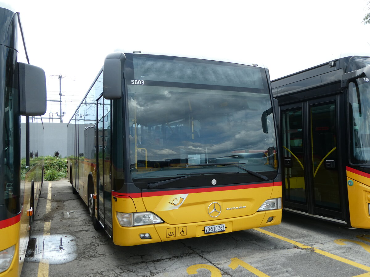 (253'735) - CarPostal Ouest VD 510'261/PID 5603 - Mercedes am 12. August 2023 in Yverdon, Garage