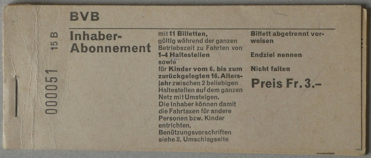 (253'773) - BVB-Inhaber-Abonnement am 13. August 2023 in Thun (Bchlein)