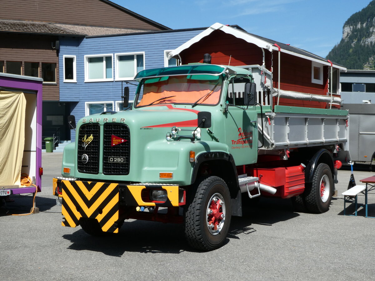 (253'973) - Holdener, Oberiberg - ZH 168'942 - Saurer am 19. August 2023 in Hoch-Ybrig, Talstation Weglosen