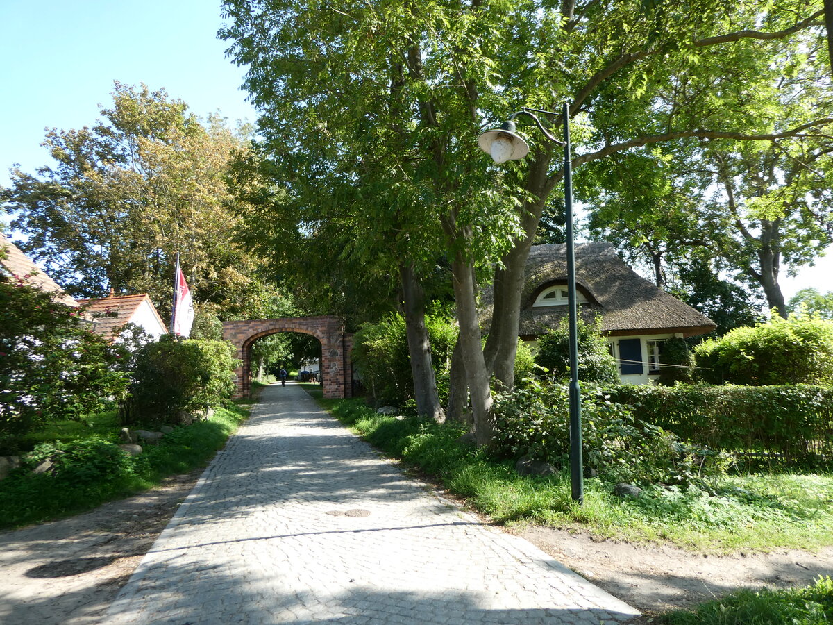 (254'654) - Torbogen und Bume am 2. September 2023 in Kloster