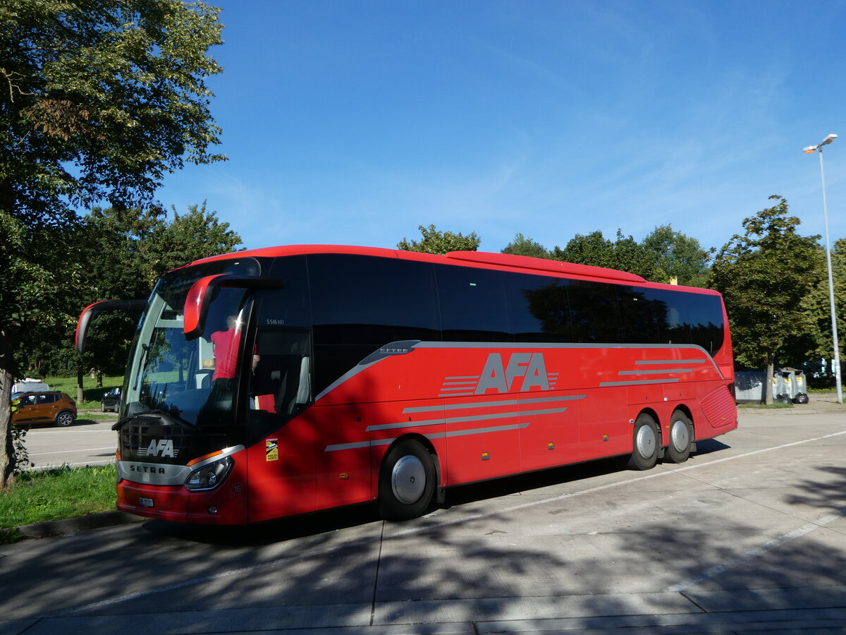 (254'756) - Aus der Schweiz: AFA Adelboden - Nr. 16/BE 21'181 - Setra am 4. September 2023 in Ellwangen, Raststtte Ellwanger Berge