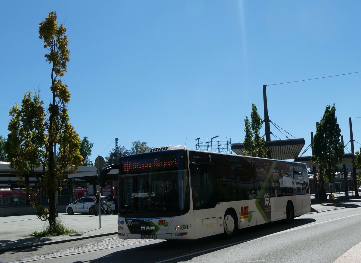 (254'772) - BBS Brandner, Krumbach - MN-DP 62 - MAN am 4. September 2023 beim Bahnhof Memmingen