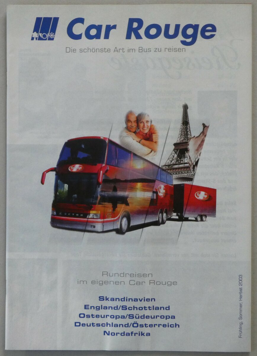(254'832) - Car Rouge - Die schnste Art im Bus zu reisen 2003 am 5. September 2023 in Thun 