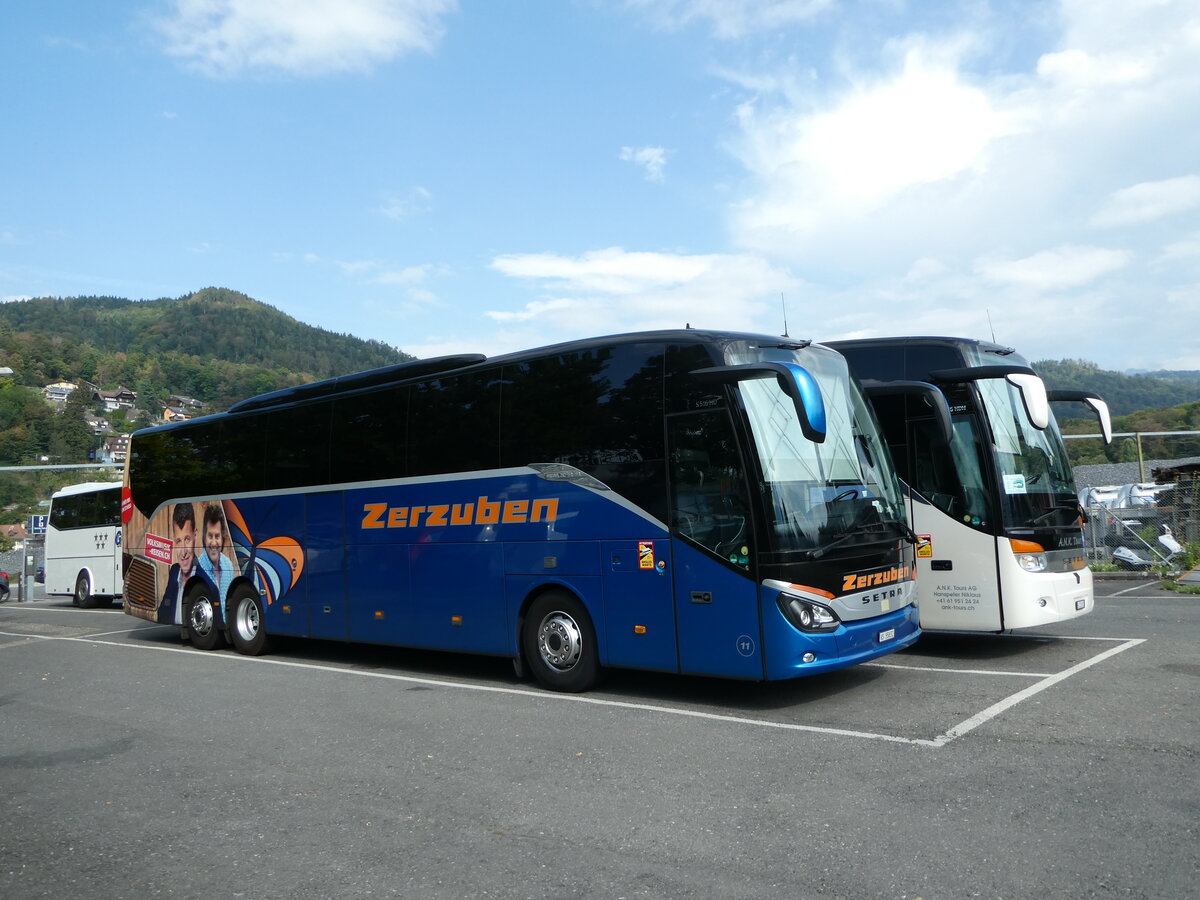 (255'128) - Zerzuben, Visp-Eyholz - Nr. 11/VS 55'832 - Setra am 12. September 2023 in Thun, Seestrasse