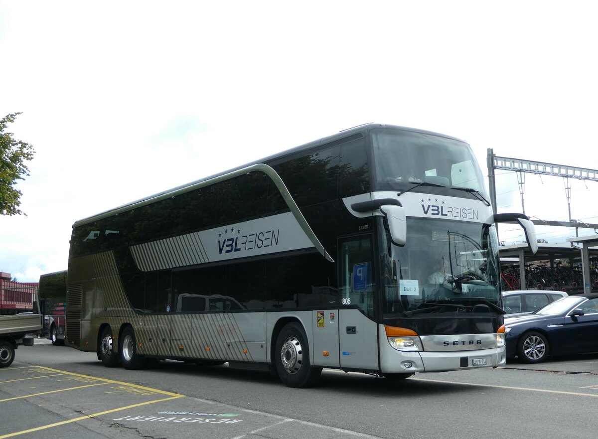 (255'194) - VBL Luzern - Nr. 805/LU 212'744 - Setra am 14. September 2023 in Thun, CarTerminal