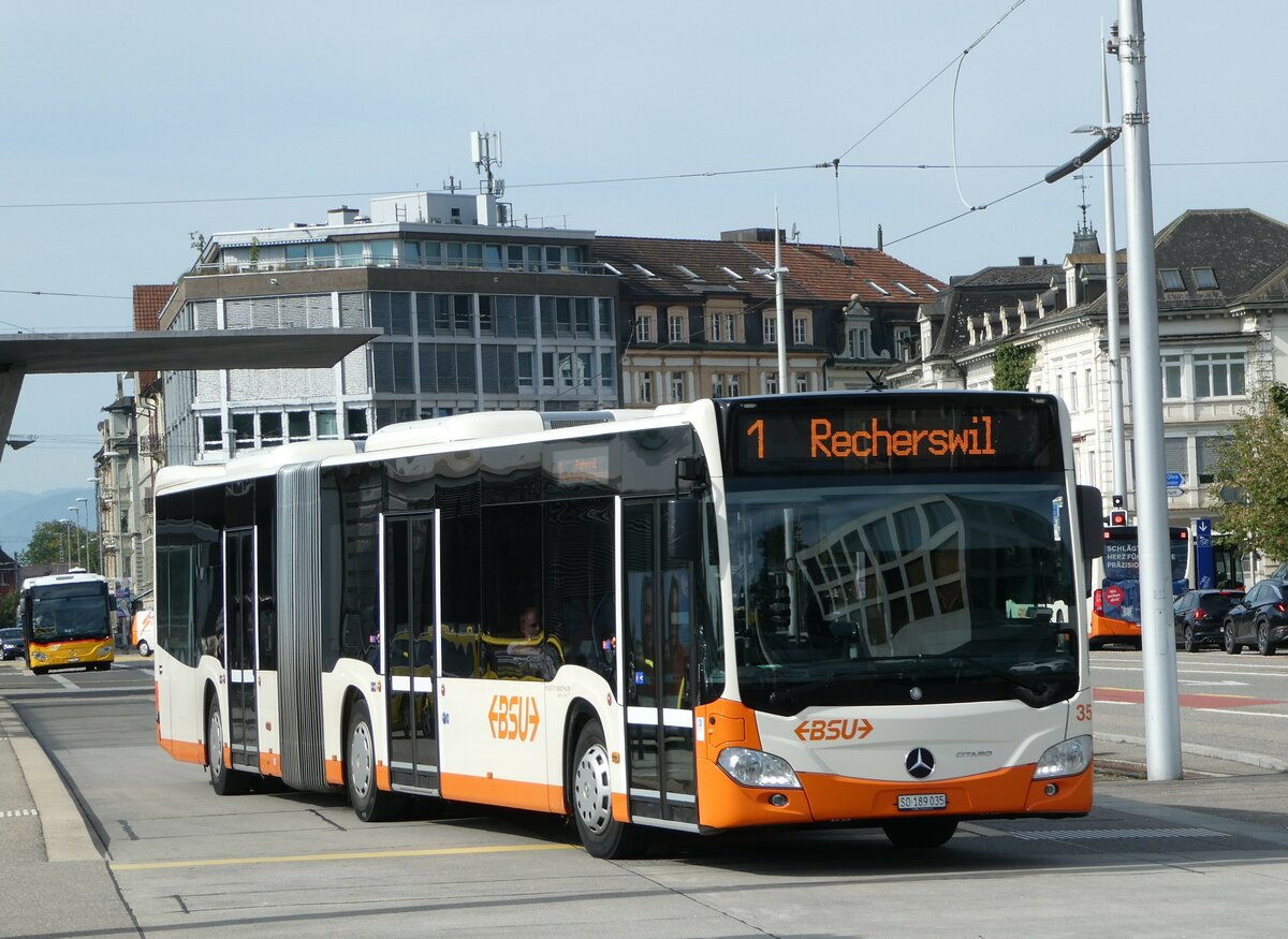 (255'647) - BSU Solothurn - Nr. 35/SO 189'035 - Mercedes am 28. September 2023 beim Hauptbahnhof Solothurn