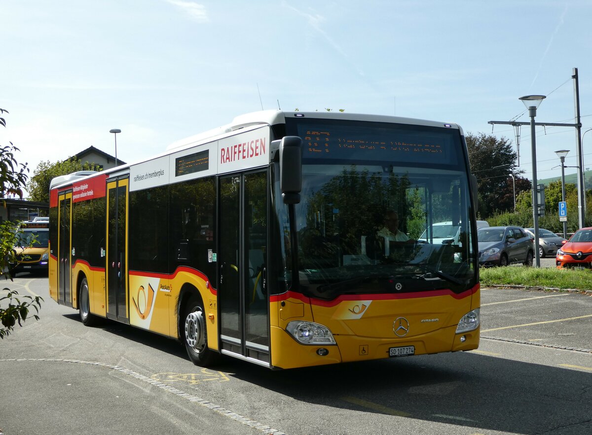 (255'663) - Wyss, Boningen - SO 107'274/PID 11'702 - Mercedes am 28. September 2023 beim Bahnhof Oensingen