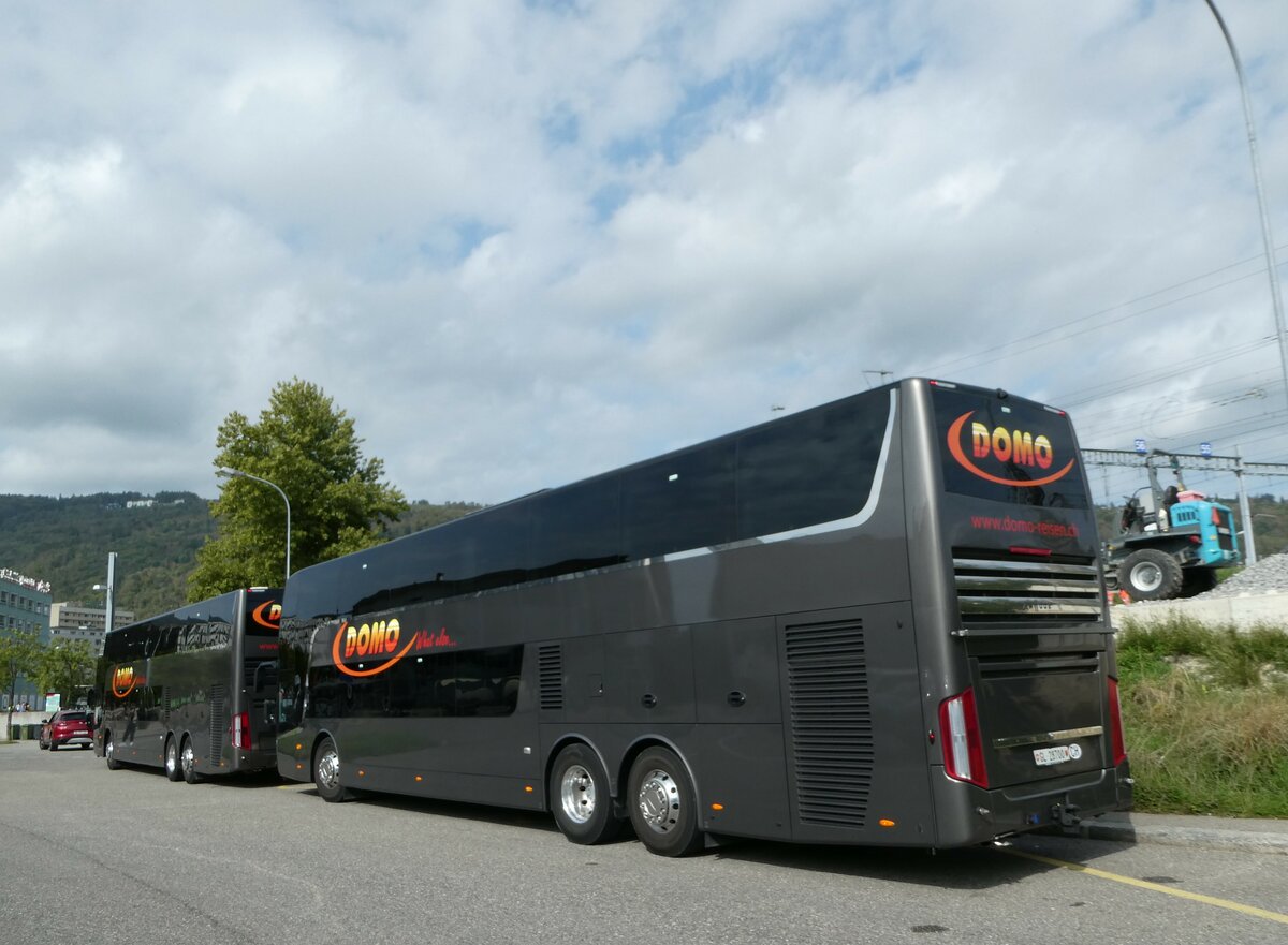 (255'752) - Domo, Glattbrugg - GL 28'700 - Van Hool am 30. September 2023 in Biel, Car Terminal