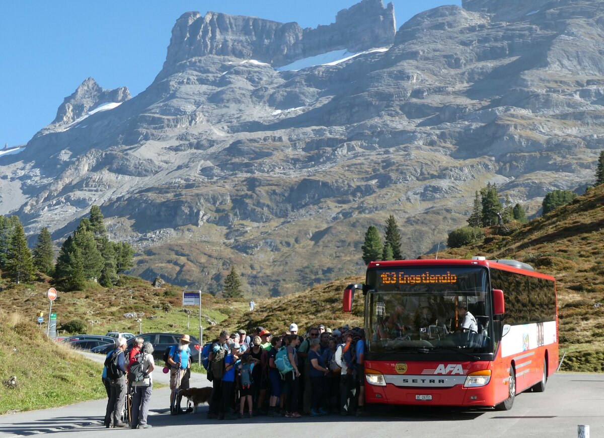 (255'792) - AFA Adelboden - Nr. 24/BE 26'701/PID 10'040 - Setra am 1. Oktober 2023 auf der Engstlenalp (Einsatz: PostAuto fr Engstlenalp-Bus)