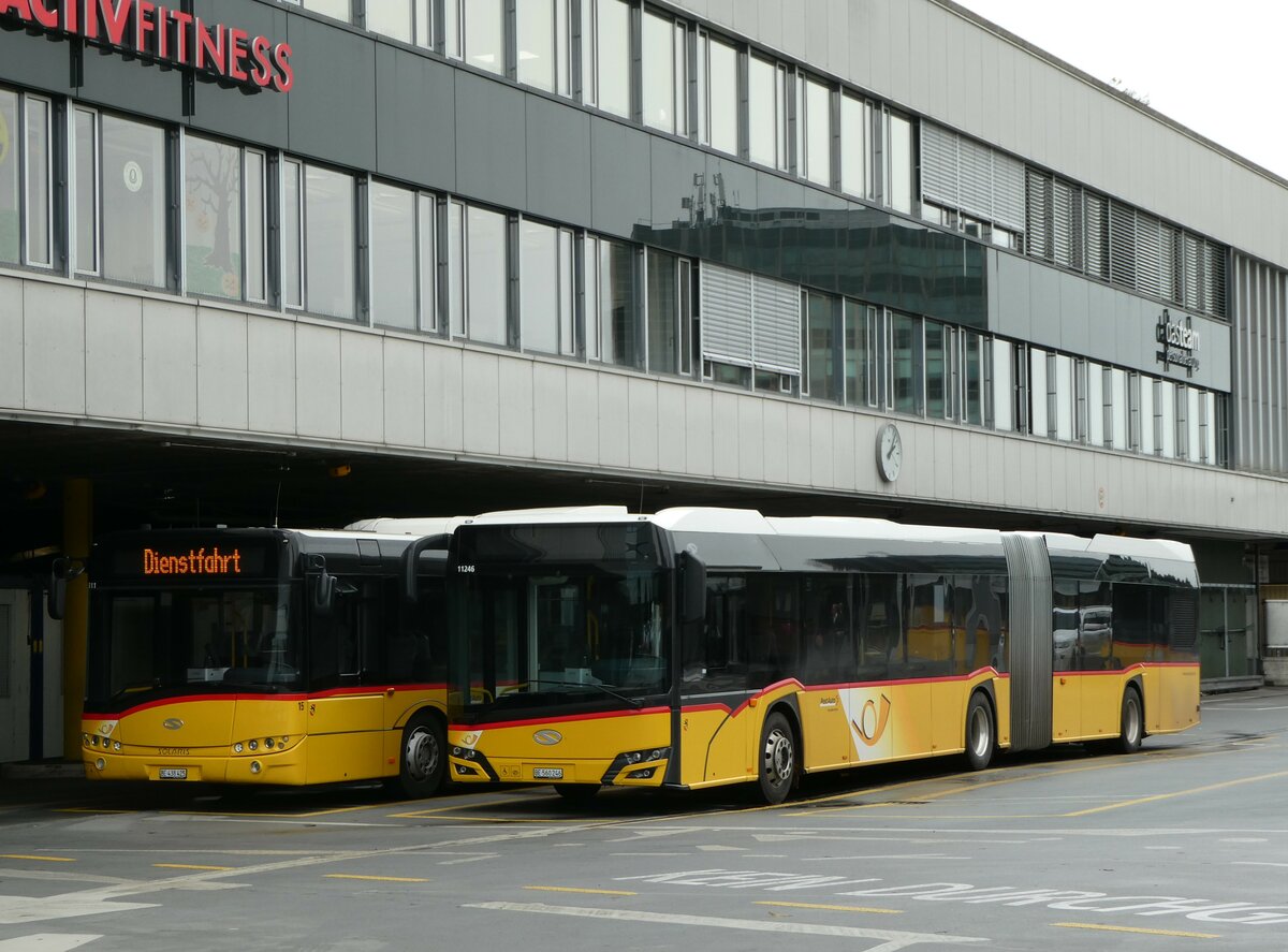 (256'421) - PostAuto Bern - Nr. 11'246/BE 560'246 - Solaris am 26. Oktober 2023 in Bern, Postautostation