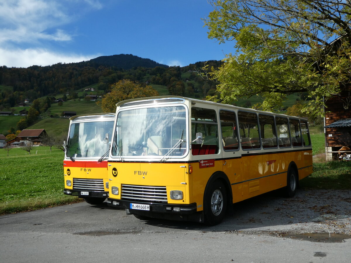 (256'494) - Aus Deutschland: Hahn, Mnchen - M-HH 668H - FBW/FHS (ex Michels, Schmallenberg; ex FRAM Drachten/NL Nr. 5; ex P 24'184) am 28. Oktober 2023 in Giswil, Grossteilstrasse