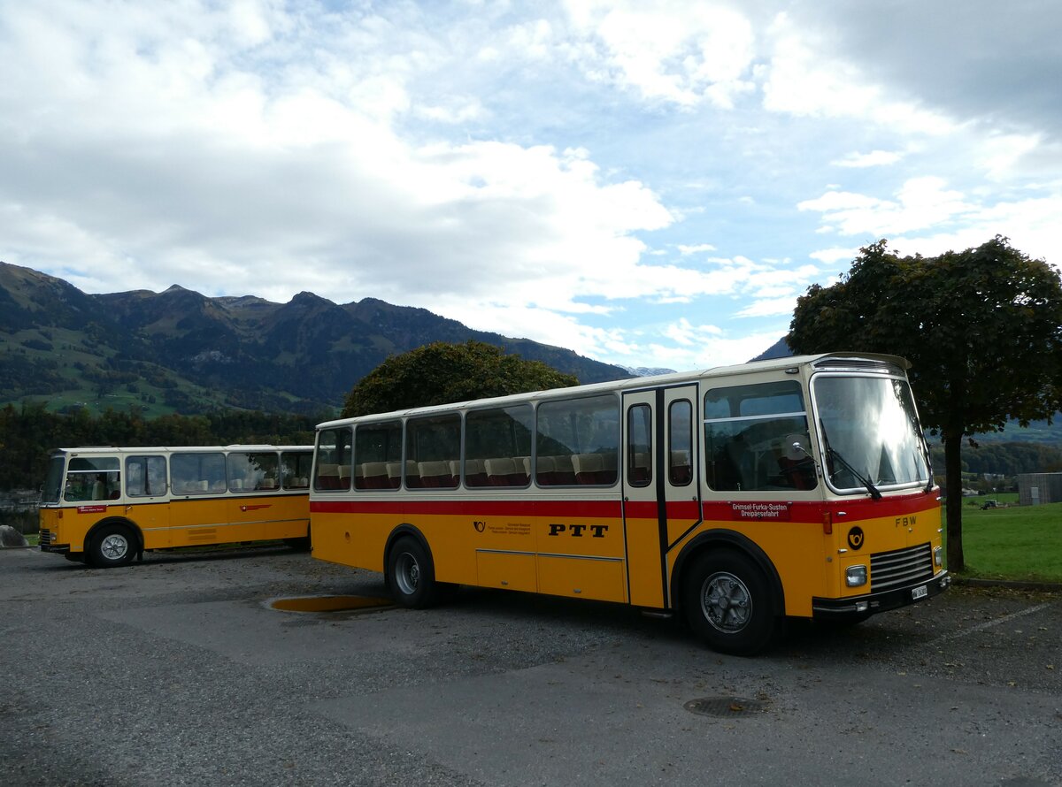 (256'514) - Lambach, Gommiswald - NW 24'301 - FBW/Eggli (ex Tanner+Lambach, Reigoldswil; ex Lambach, Rieden; ex Meier, Grt; ex AVG Grindelwald Nr. 13; ex P 24'182) am 28. Oktober 2023 in Kgiswil, Restaurant Adler