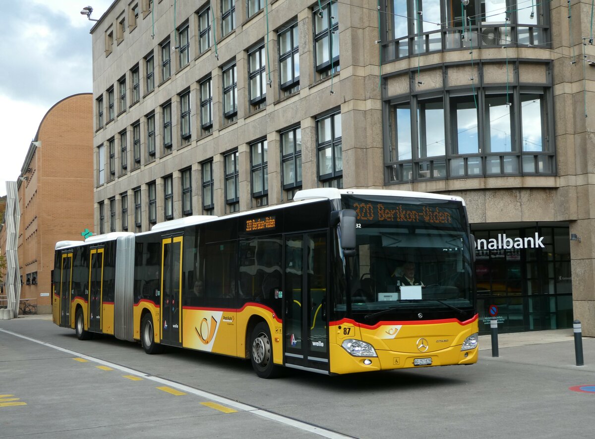 (256'747) - Steffen, Remetschwil - Nr. 87/AG 257'828/PID 11'732 - Mercedes am 6. November 2023 beim Bahnhof Baden