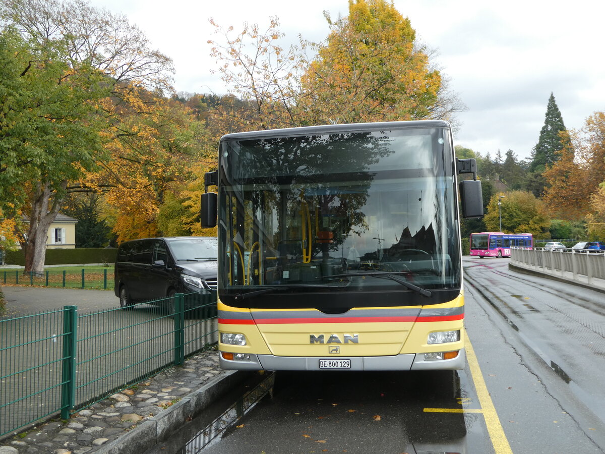 (256'983) - STI Thun - Nr. 129/BE 800'129 - MAN am 12. November 2023 bei der Schifflndte Thun