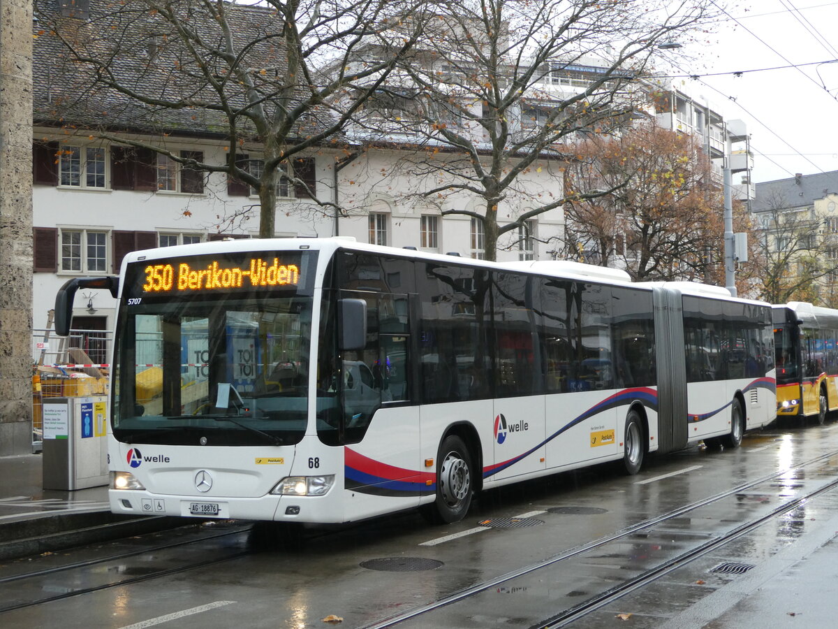 (257'212) - Steffen, Remetschwil - Nr. 68/ZH 18'876/PID 5707 - Mercedes am 24. November 2023 in Zrich, Schmiede Wiedikon