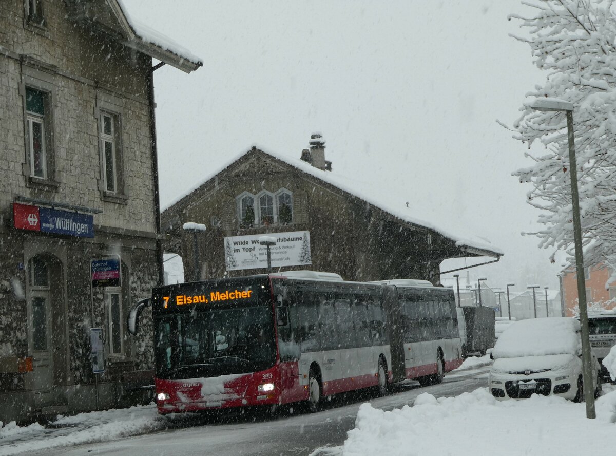 (257'346) - SW Winterthur - Nr. 363/ZH 511'363 - MAN am 2. Dezember 2023 beim Bahnhof Winterthur Wlflingen