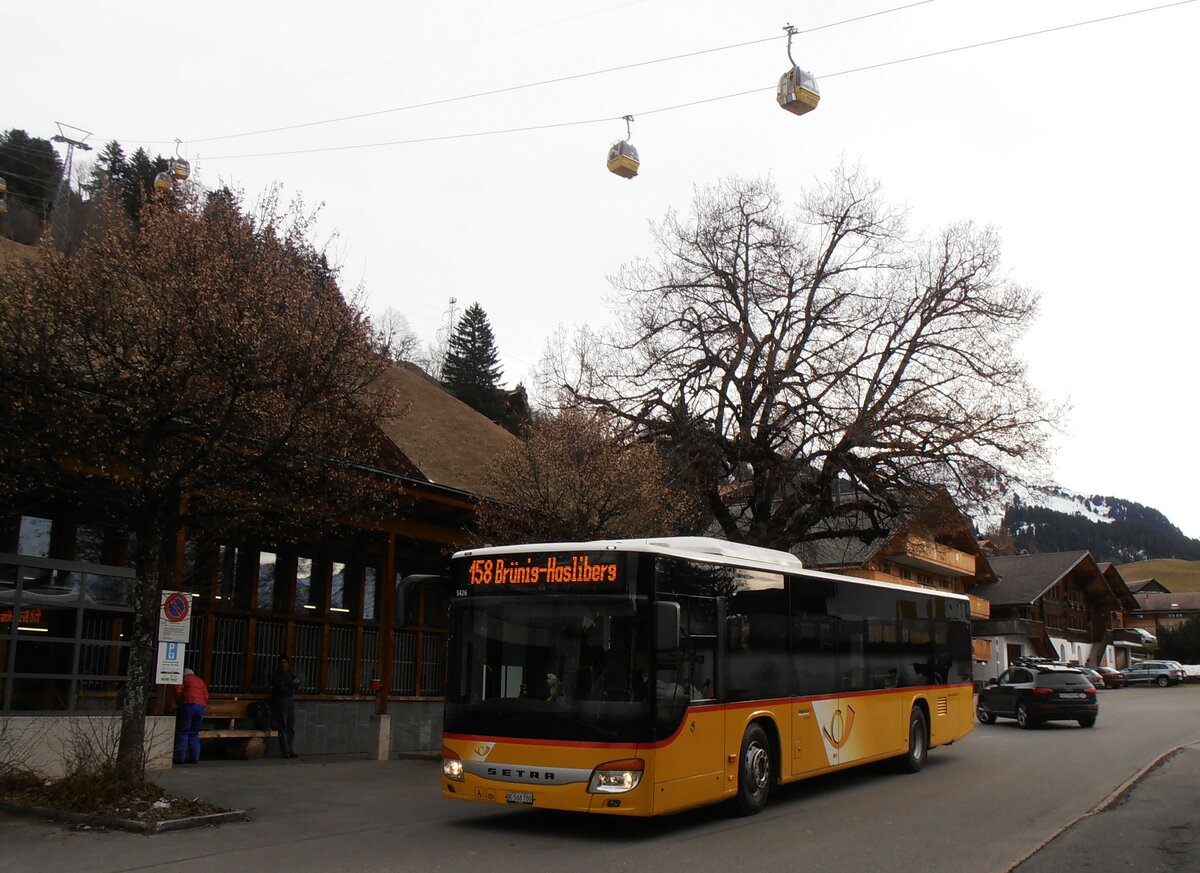 (257'948) - Flck, Brienz - Nr. 3/BE 568'700/PID 5426 - Setra am 28. Dezember 2023 in Wasserwendi-Hasliberg, Dorf