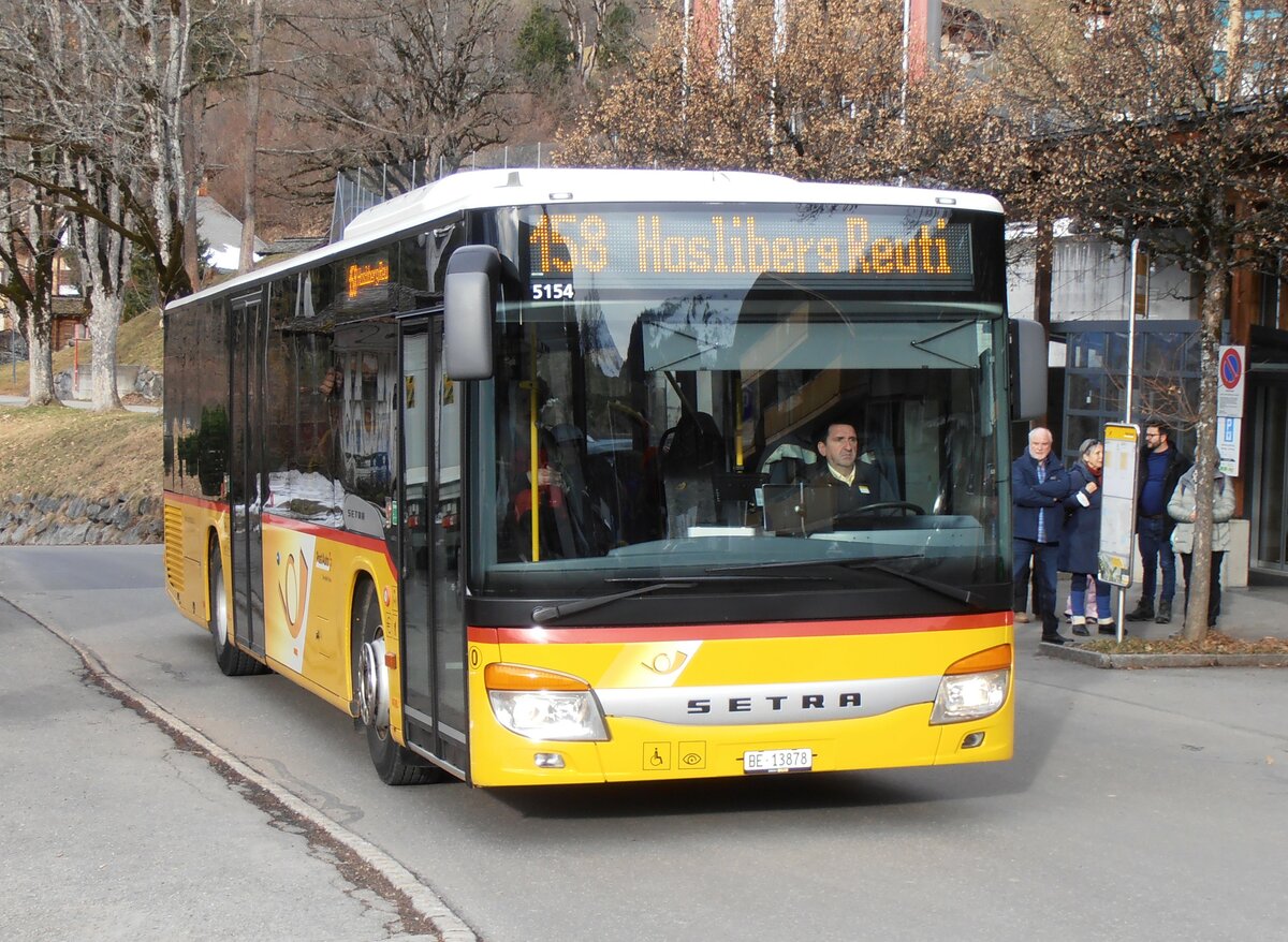 (257'958) - Flck, Brienz - Nr. 0/BE 13'878/PID 5154 - Setra am 28. Dezember 2023 in Wasserwendi-Hasliberg, Dorf