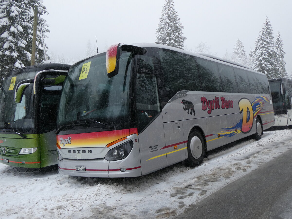 (258'281) - Dysli, Bern - Nr. 25/BE 147'160 - Setra am 6. Januar 2024 in Adelboden, Unter dem Birg