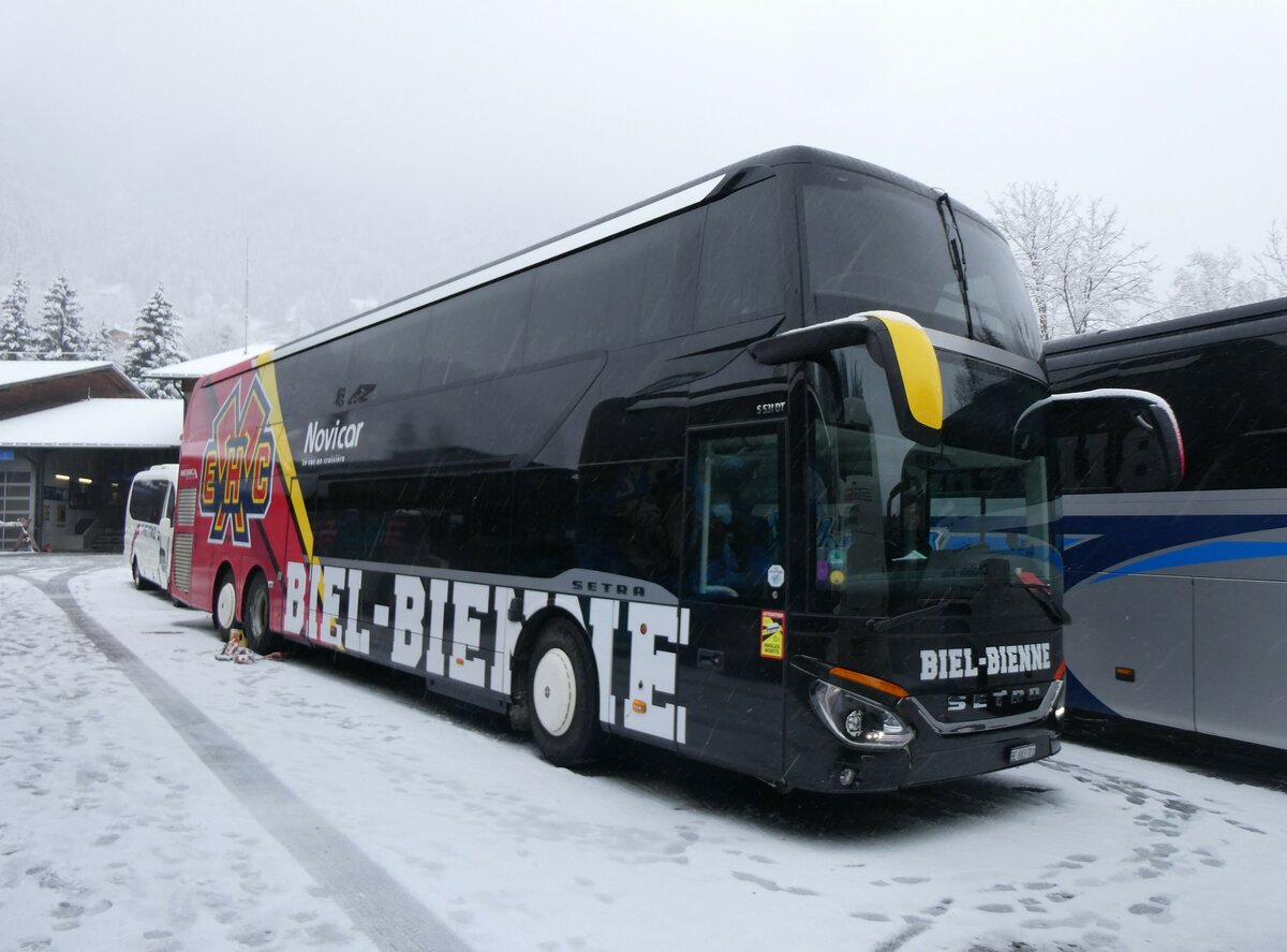 (258'354) - Novicar, Reconvilier - BE 883'701 - Setra am 6. Januar 2024 in Adelboden, ASB