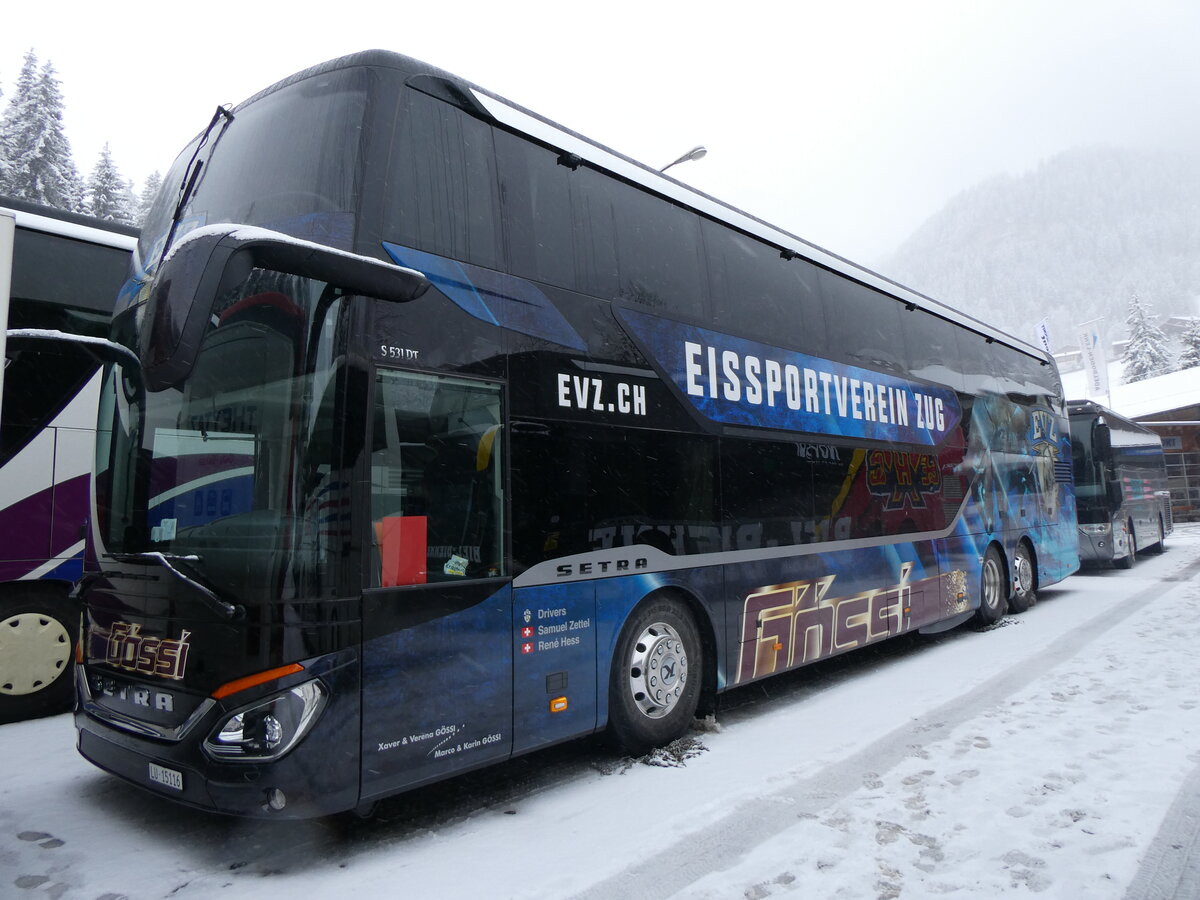 (258'355) - Gssi, Horw - LU 15'116 - Setra am 6. Januar 2024 in Adelboden, ASB