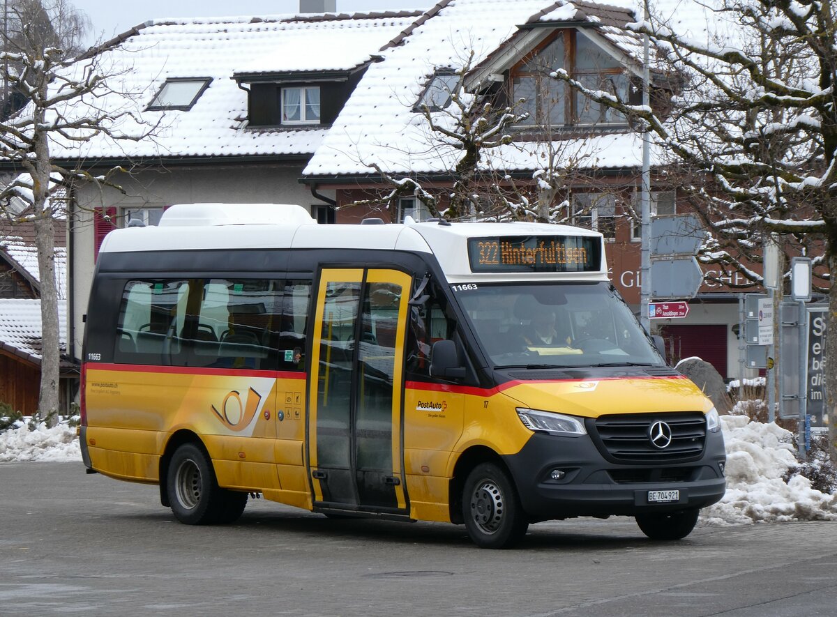 (258'834) - Engeloch, Riggisberg - Nr. 17/BE 704'921/PID 11'663 - Mercedes am 22. Januar 2024 in Riggisberg, Post