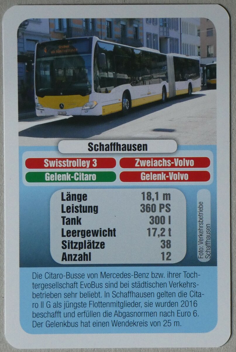 (259'918) - Quartett-Spielkarte mit Gelenk-Citaro Nr. 12 am 3. Mrz 2024 in Thun