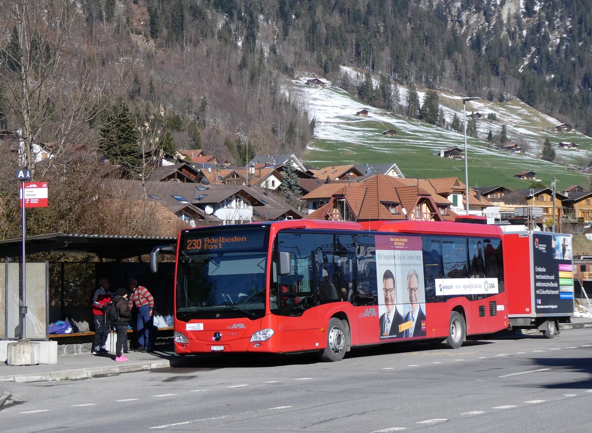 (260'193) - AFA Adelboden - Nr. 27/BE 26'773 - Mercedes am 8. Mrz 2024 beim Bahnhof Frutigen