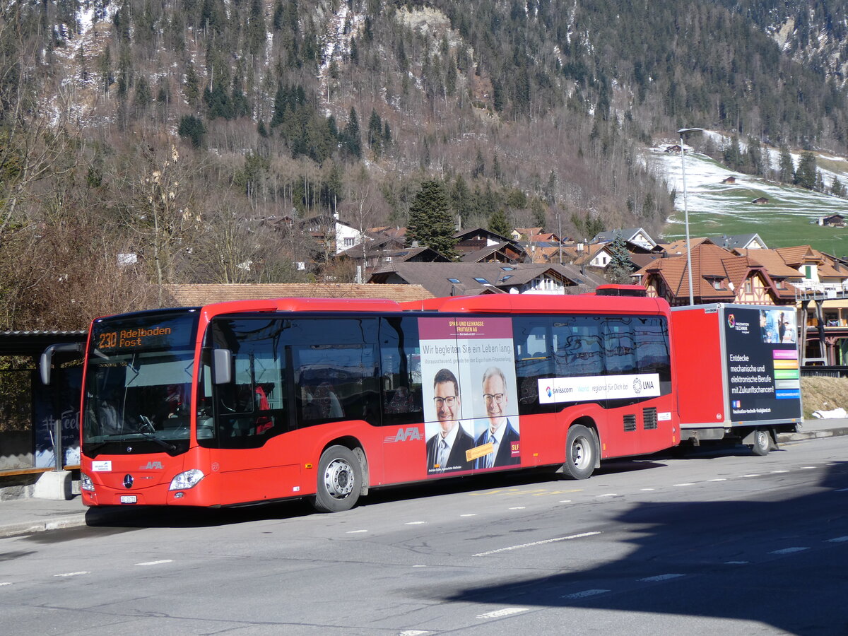 (260'194) - AFA Adelboden - Nr. 27/BE 26'773 - Mercedes am 8. Mrz 2024 beim Bahnhof Frutigen