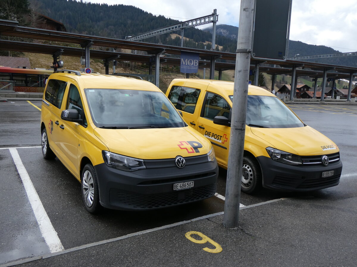 (260'594) - Die Post - BE 486'507 - VW am 21. Mrz 2024 in Gstaad, Post (Neues Logo)
