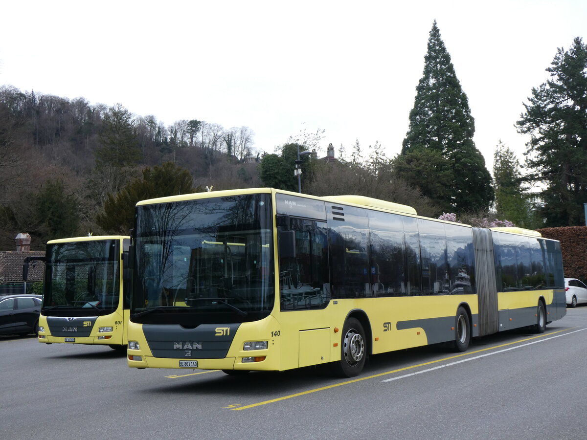 (260'687) - STI Thun - Nr. 140/BE 801'140 - MAN am 26. Mrz 2024 bei der Schifflndte Thun